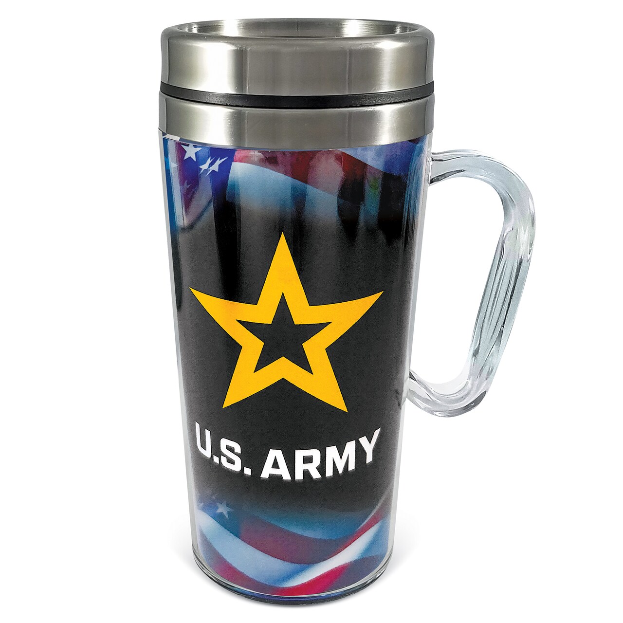Collections Etc Military Branch Stainless Steel Insulated Travel Mug